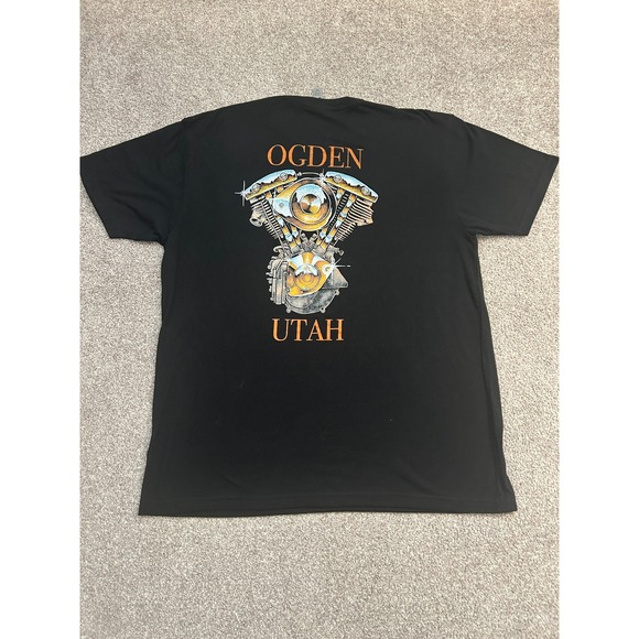 Next Level Apparel Other - Next Level Apparel Ogden Utah Motorcycle Engine T-Shirt Mens XL Black Excellent